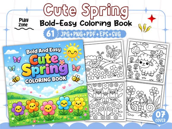 Bold and Easy Cute Spring Coloring Book: A Practical Guide for Creators and Publishers