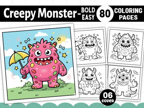 Bold Easy Creepy Monster Coloring Book: A Creative Resource for All Skill Levels