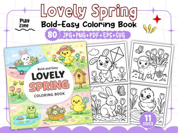 Building a Successful KDP Coloring Book with the Bold Easy Lovely Spring Coloring Book Interior