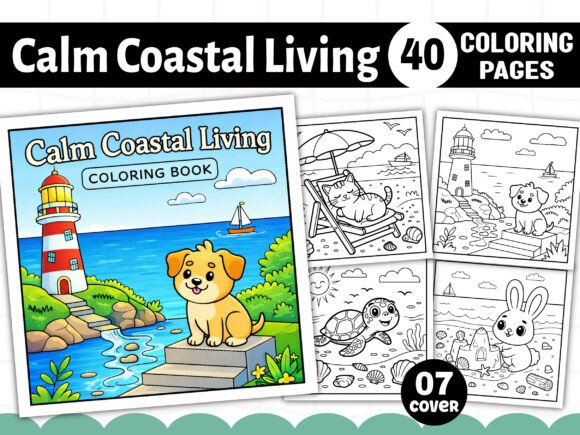 Calm Coastal Living Coloring Pages: A Unique Creative Experience