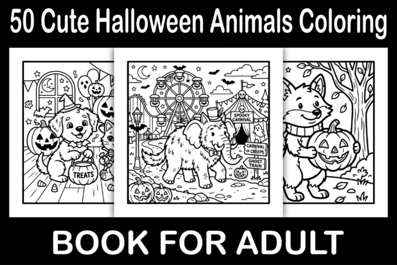 Cute Halloween Animals Coloring Book: A Fun and Creative Way to Celebrate the Spooky Season