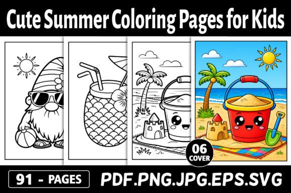Cute Summer Coloring Pages for Kids: A Complete KDP Interior Guide for High-Quality Summer Fun