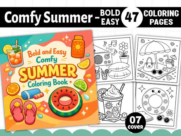 Easy Comfy Summer Coloring Pages: A Practical Resource for KDP Publishers and Creatives