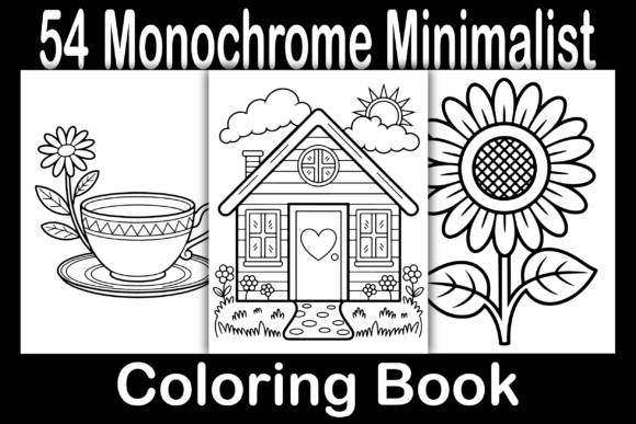 Monochrome Minimalist Coloring Book: A Versatile Creative Tool