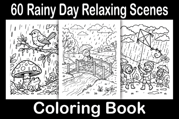 Rainy Day Relaxing Scenes Coloring Book: A Creative Resource for All