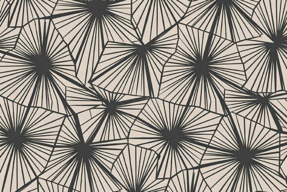 Seamless Organic Sunburst Line Pattern