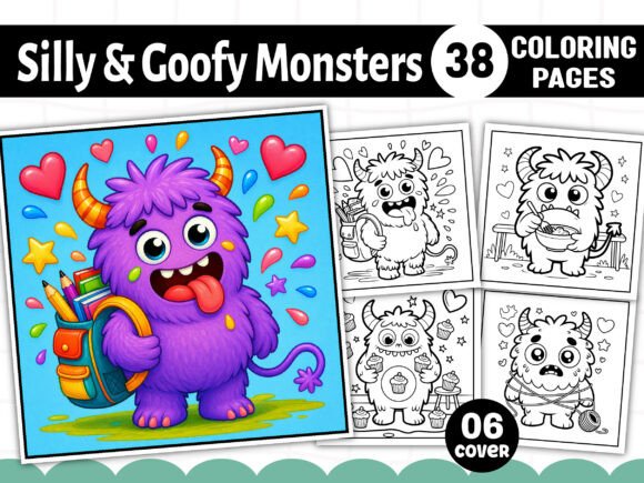 Silly Goofy Monsters Coloring Pages