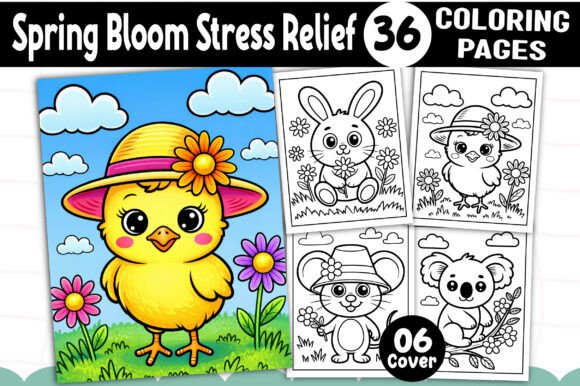 Spring Bloom Stress Relief Coloring Book for Creators
