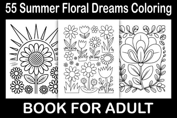 Summer Floral Dreams Coloring Pages