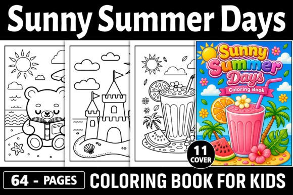 Sunny Summer Days Coloring Book for Kids